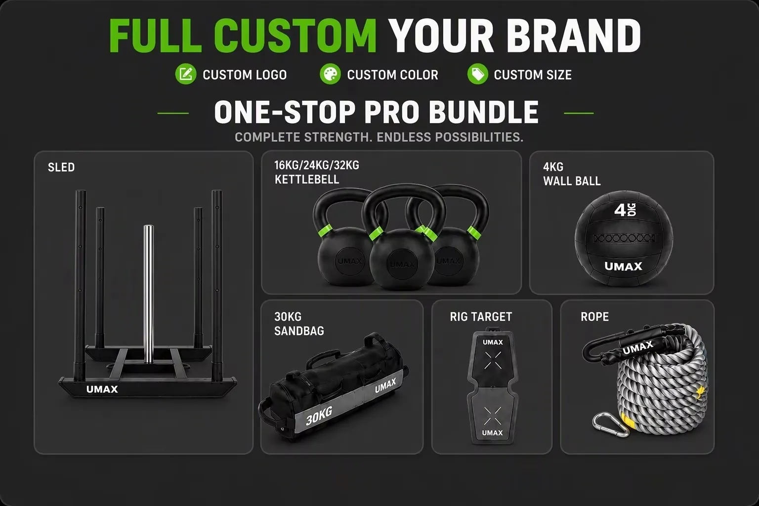 Private label functional fitness equipment bundle
